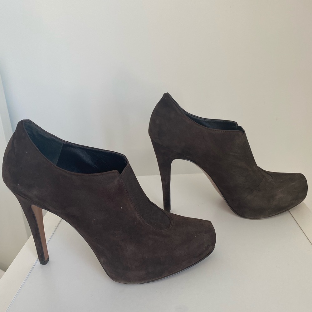 Bcbgeneration Dark Brown Suede Platform Booties - image 4